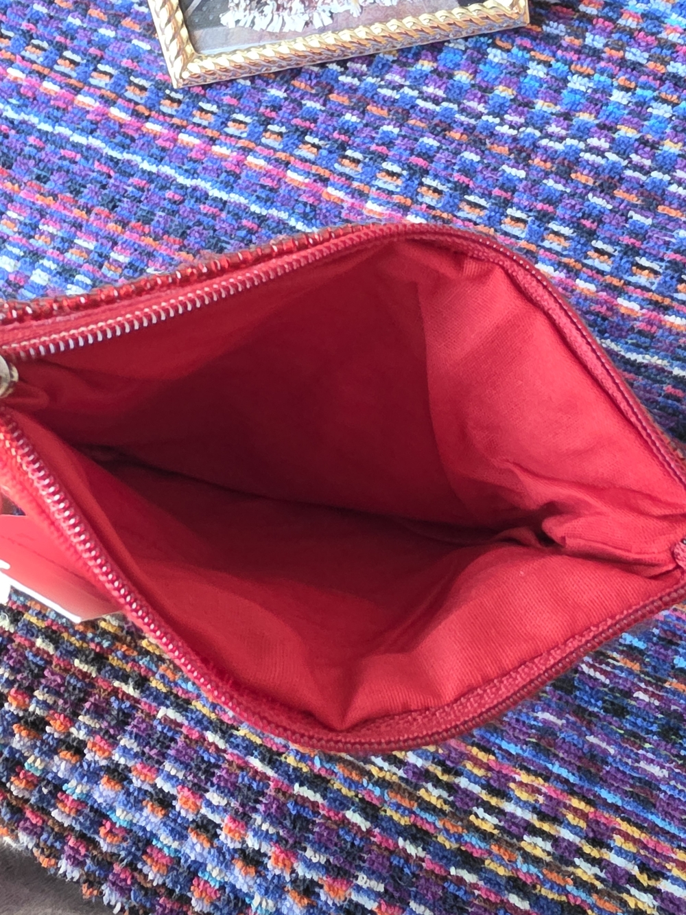 Francesca's Collections Red & Pink Beaded 'Call Me' Coin Pouch - Picture 3 of 3